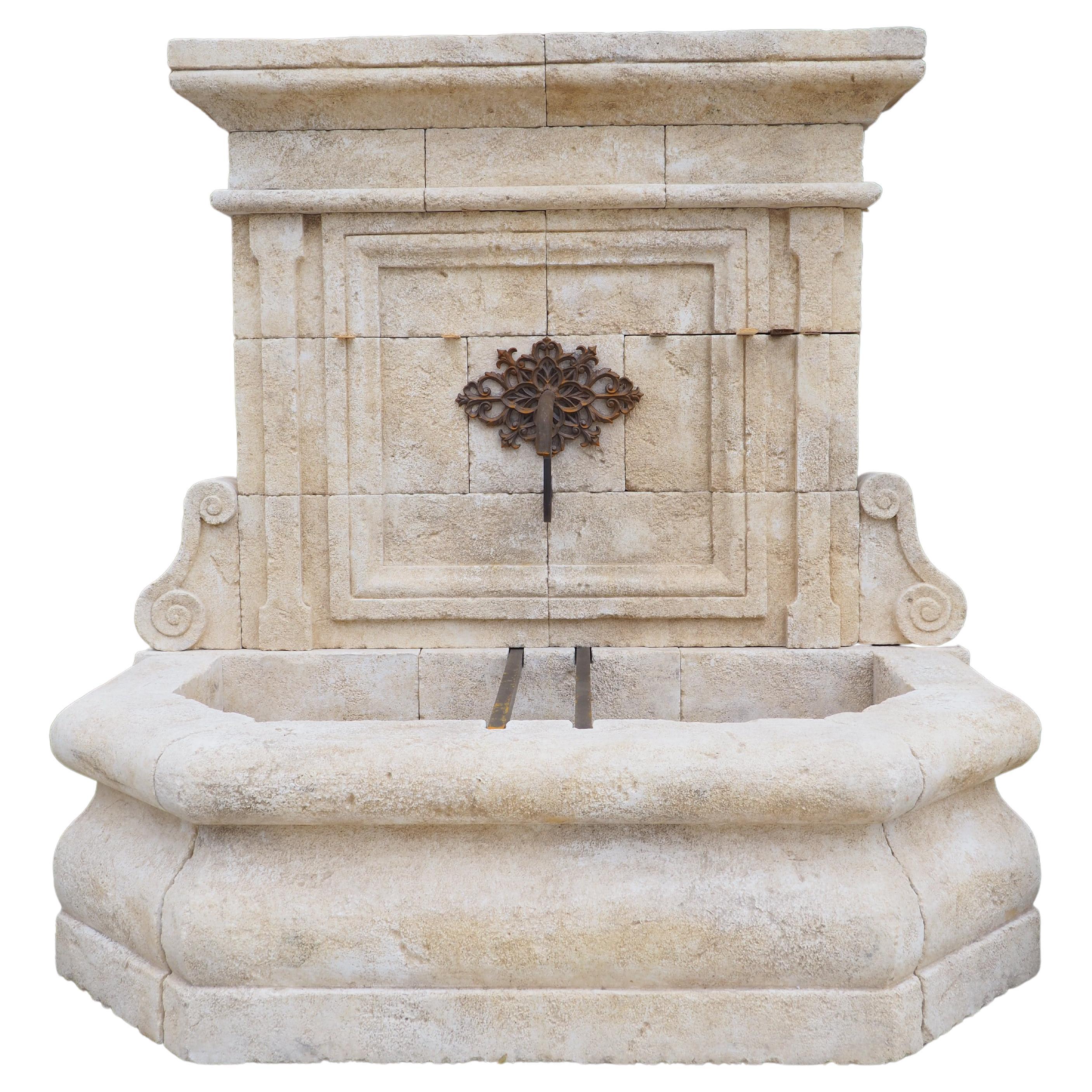 Limestone Wall Fountain from the Vaucluse, Provence France