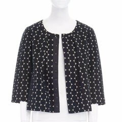 LIMI FEI YOHJI YAMAMOTO black polka dot print cotton nylon cropped jacket S