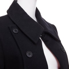 LIMI FEU wool blend asymmetrical double breasted wool melton peacoat jacket S