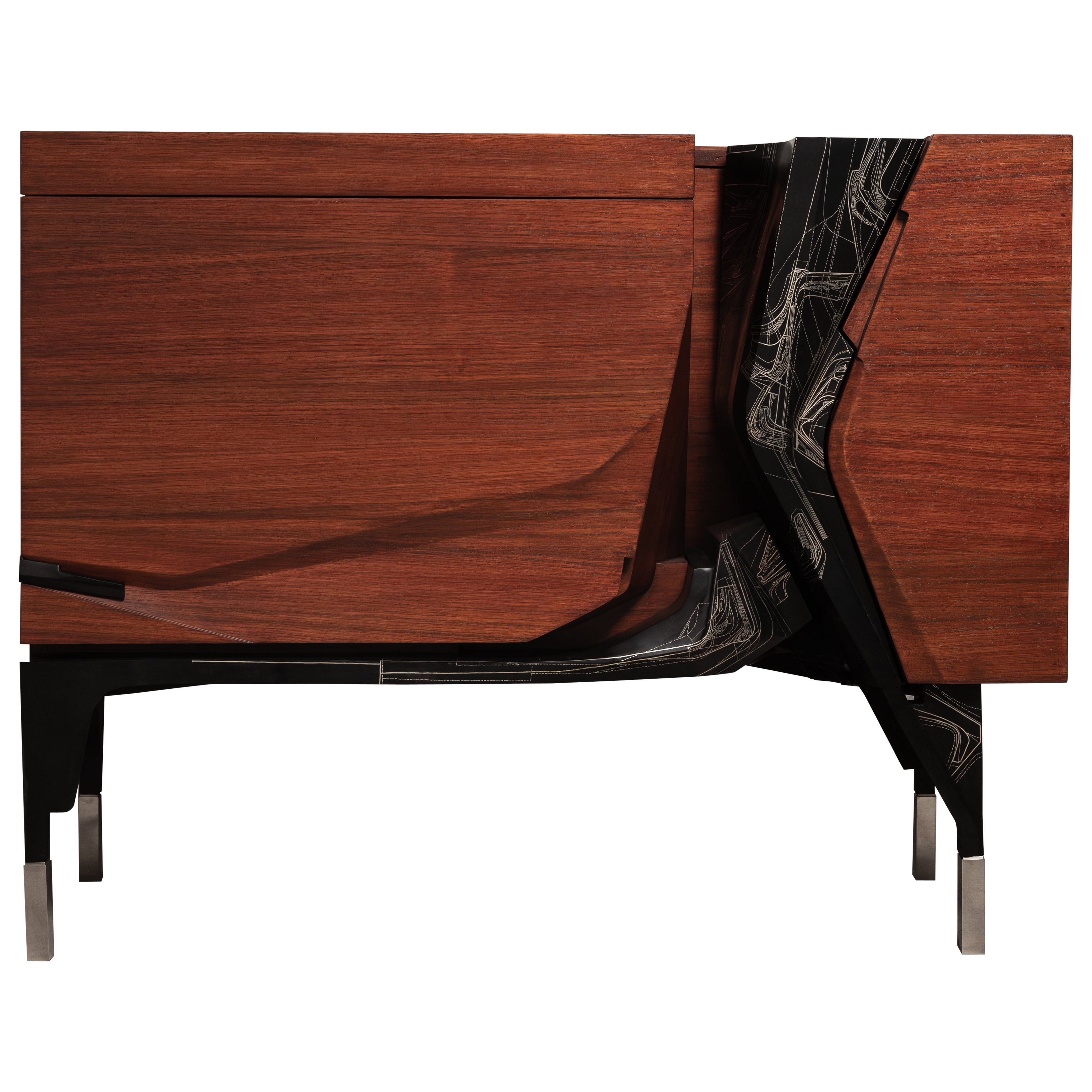 Liminal - Intarsio in metallo argentato - Realizzato a mano nel tradizionale Bidri in vendita