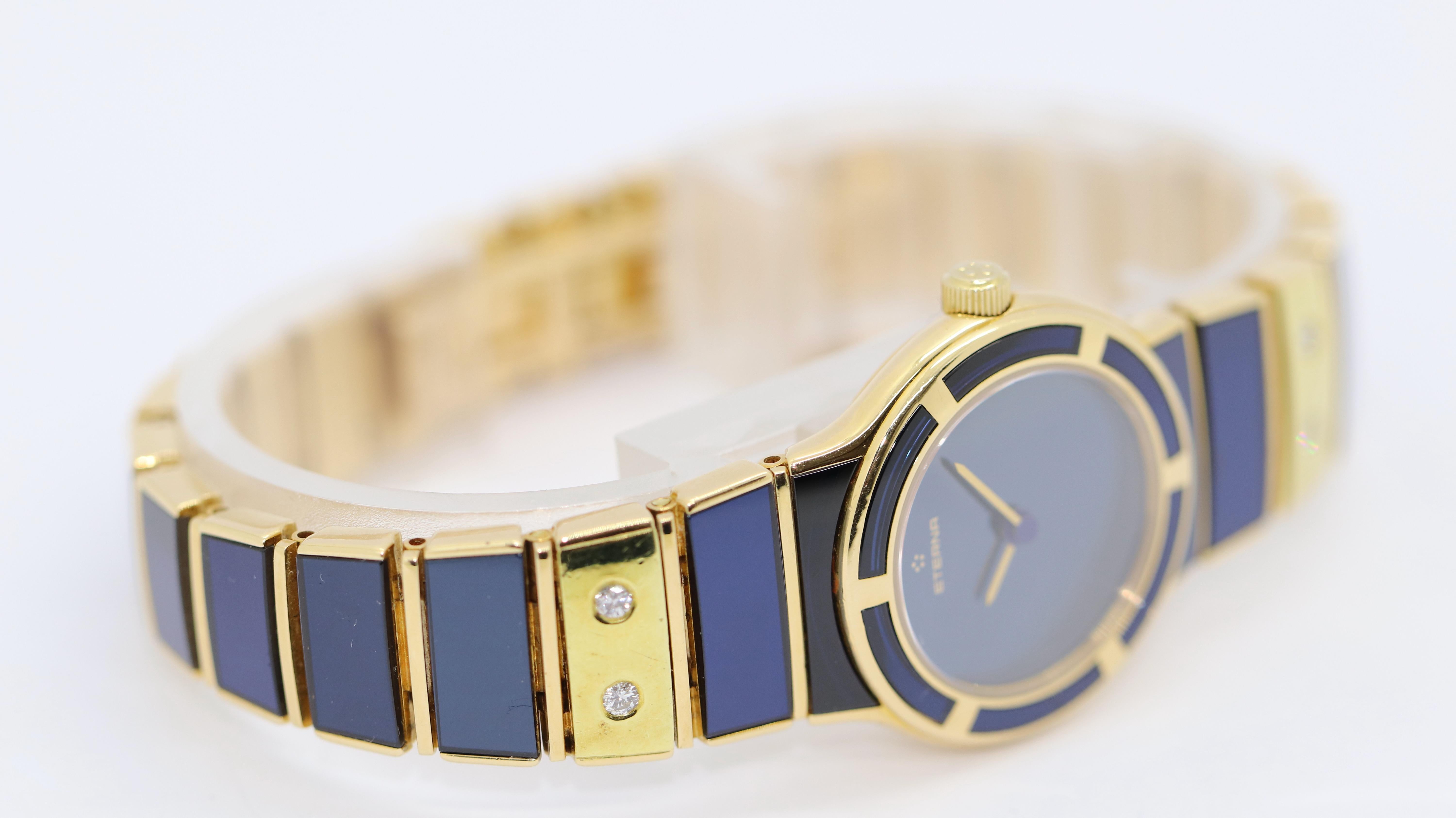Limited 18 Karat Gold Ladies Wrist Watch by Eterna, Model Galaxis, Number 007 In Good Condition For Sale In Berlin, DE