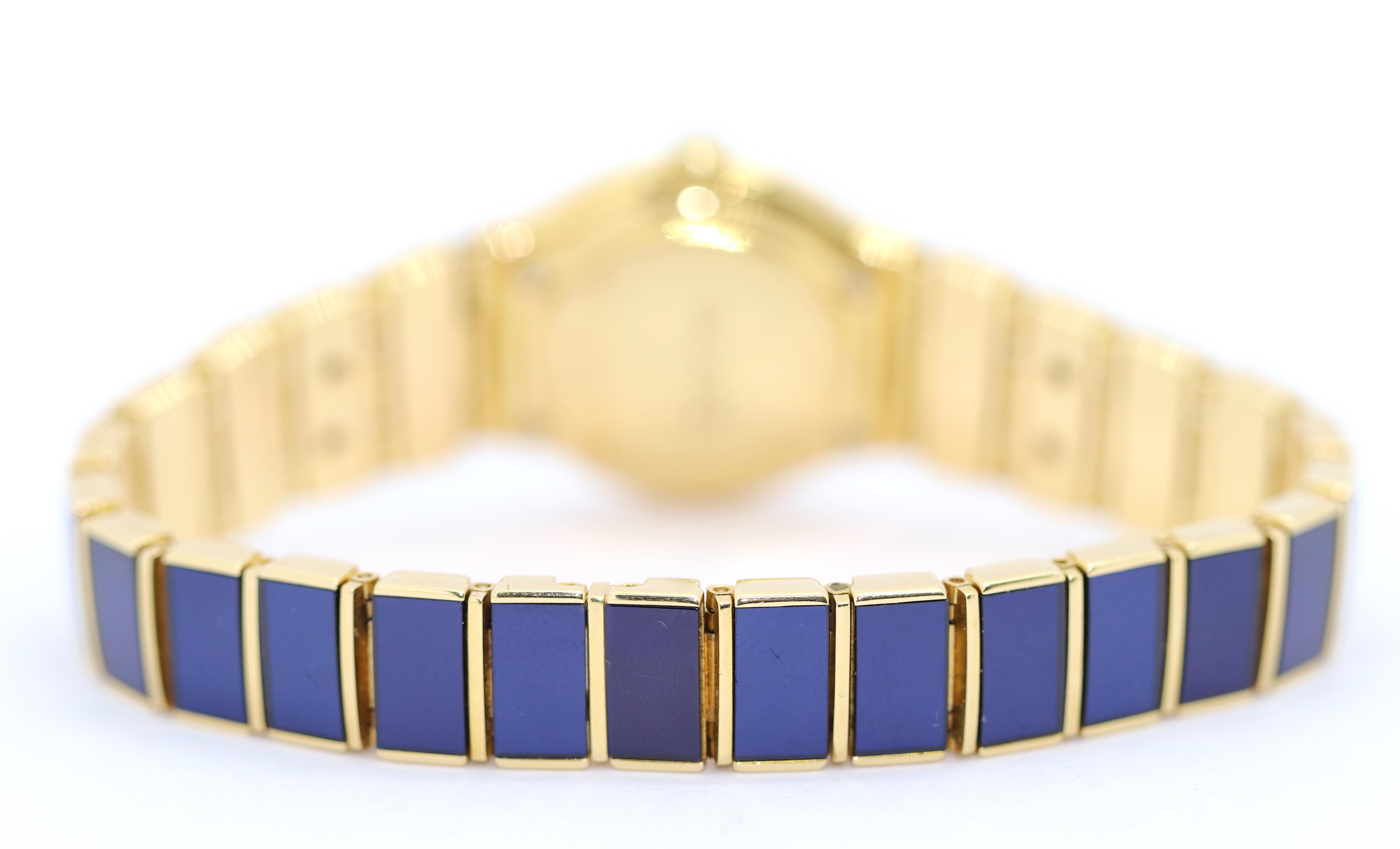 Women's Limited 18 Karat Gold Ladies Wrist Watch by Eterna, Model Galaxis, Number 007 For Sale