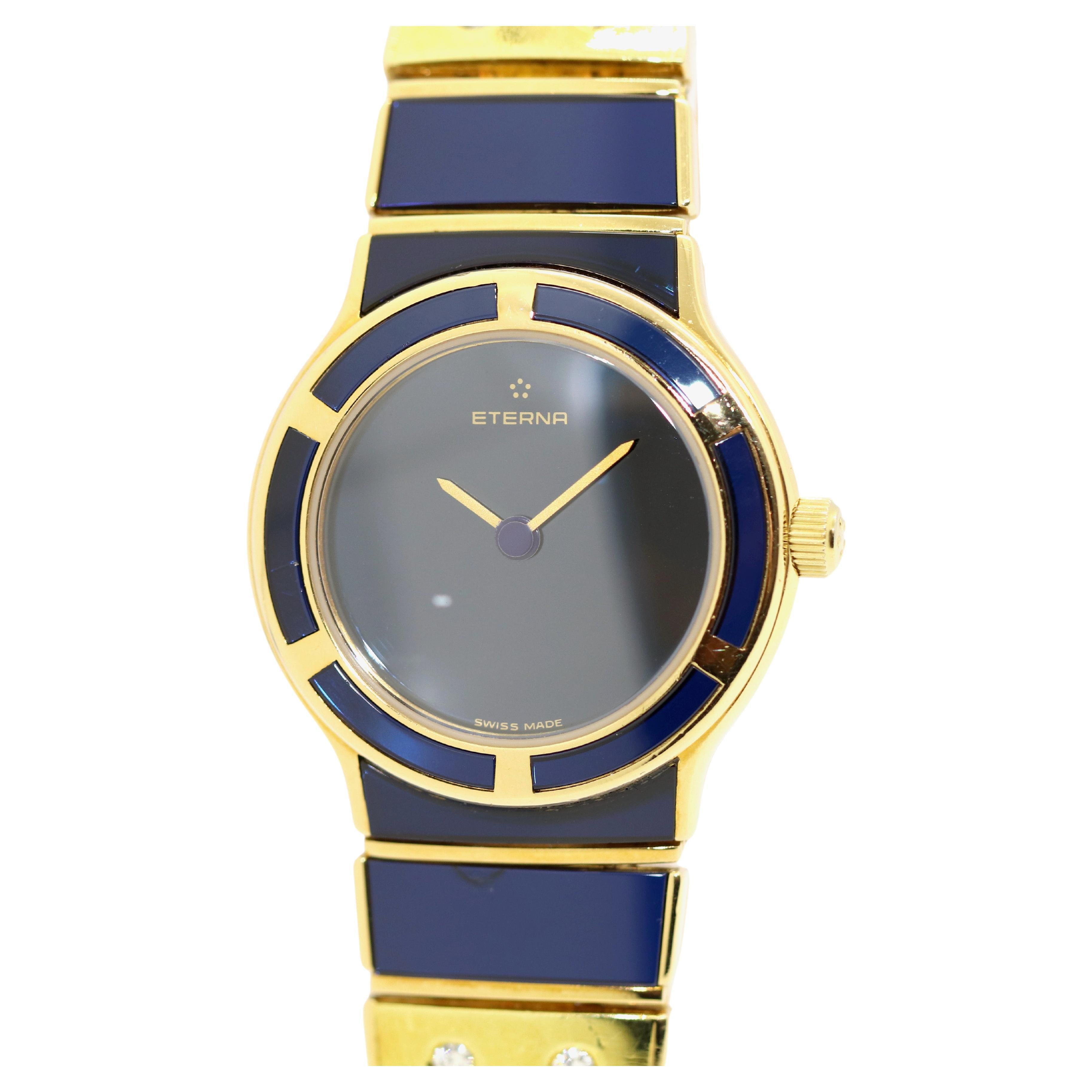 Limited 18 Karat Gold Ladies Wrist Watch by Eterna, Model Galaxis, Number 007 For Sale