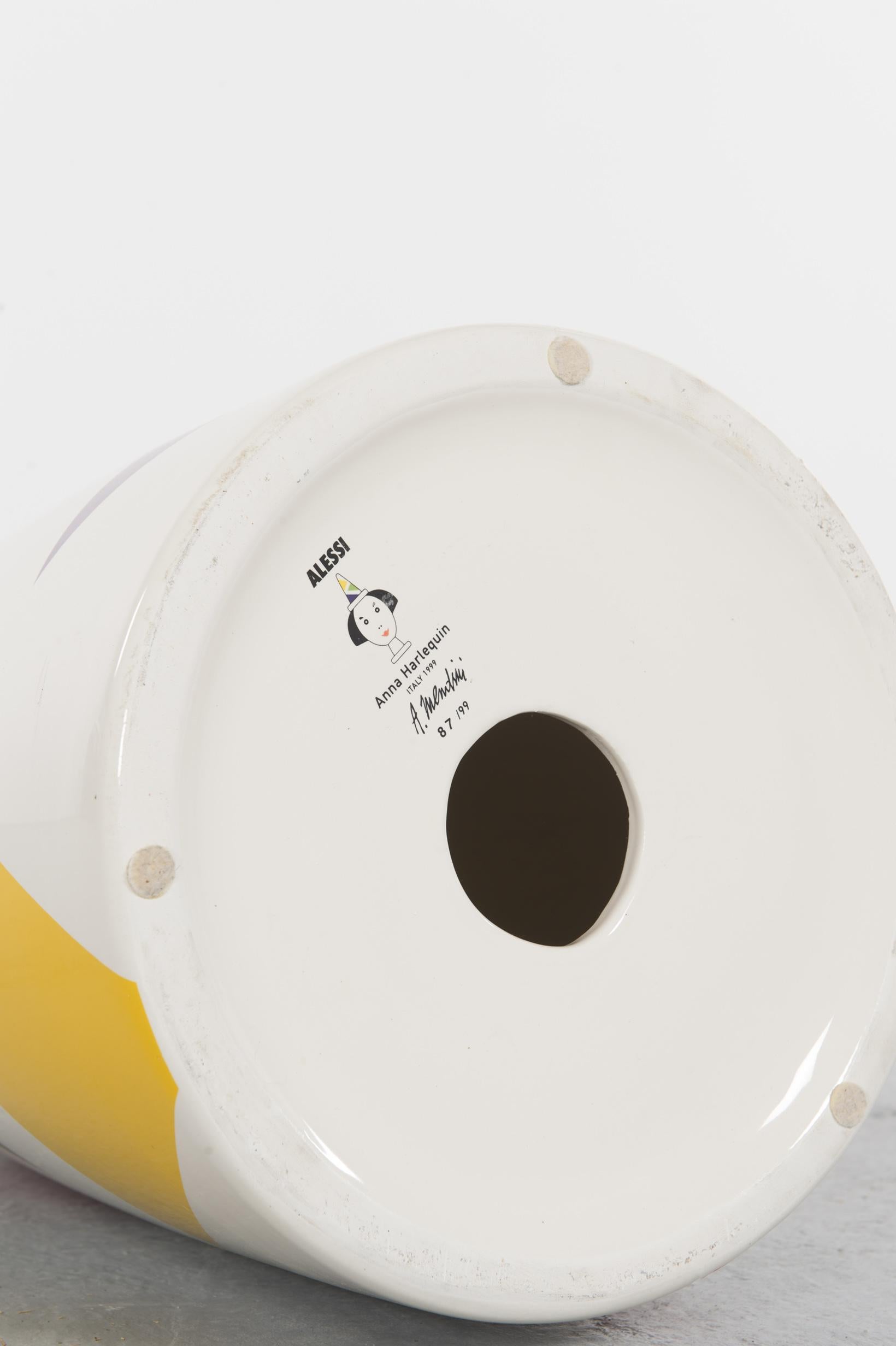 Limited and Rare Ceramic Named Anna Harlequin by Alessandro Mendini For Alessi 2
