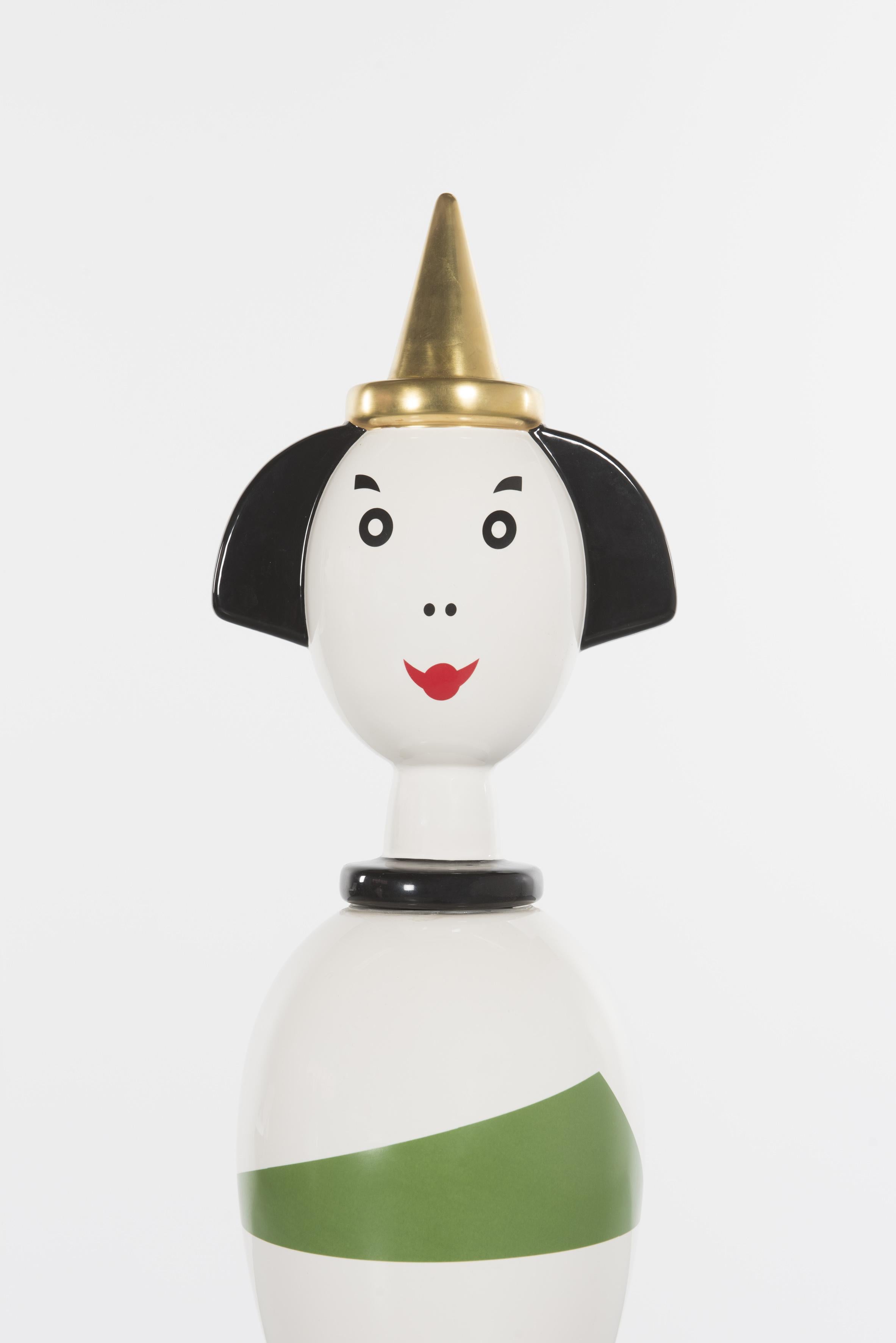 Italian Limited and Rare Ceramic Named Anna Harlequin by Alessandro Mendini For Alessi