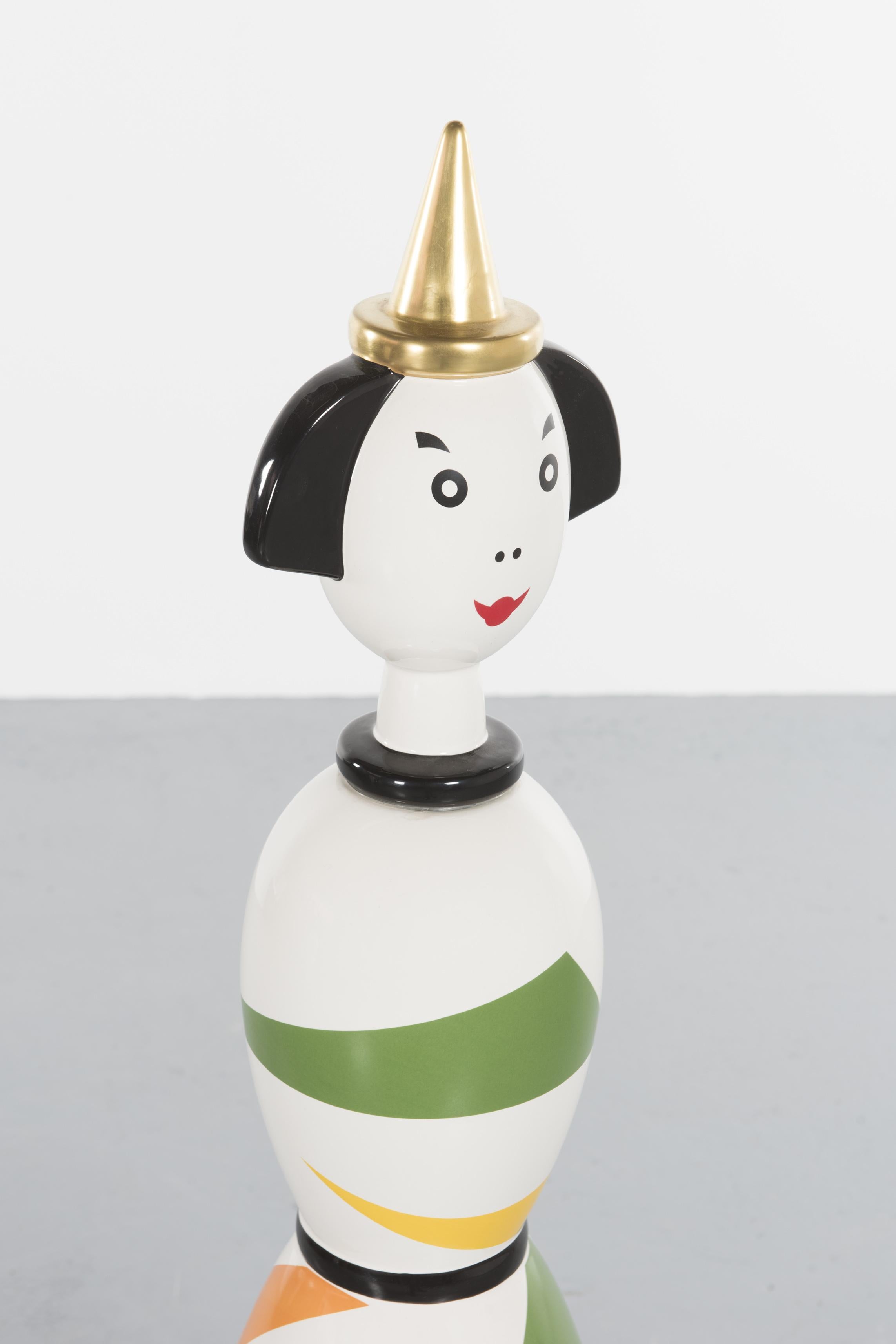 Late 20th Century Limited and Rare Ceramic Named Anna Harlequin by Alessandro Mendini For Alessi