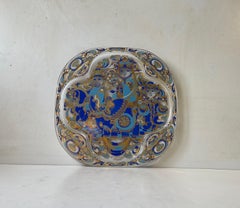 Limited Artist Glass Wall Plaque Theophany by Bjørn Wiinblad for Rosenthal