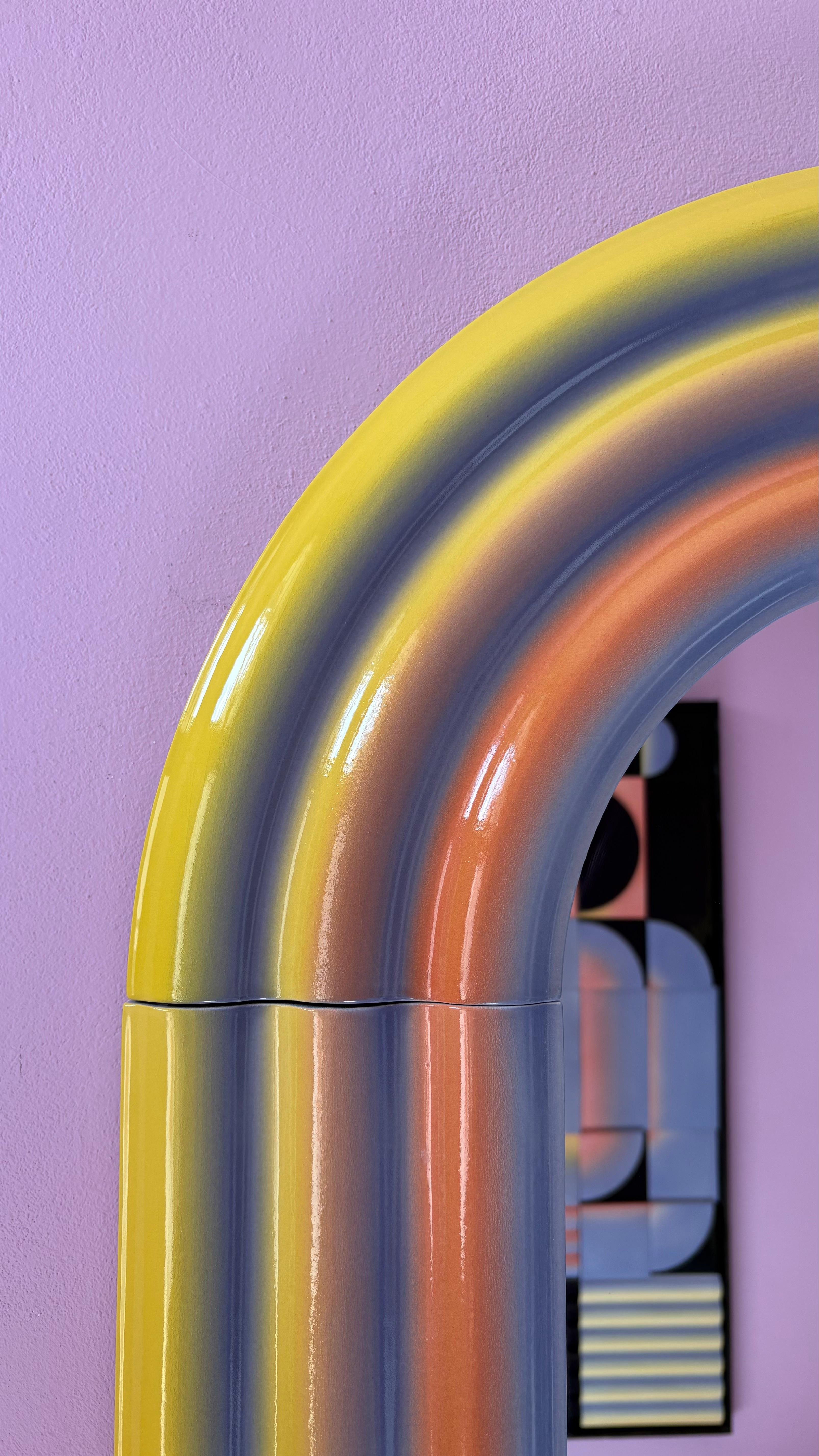 Specchio in ceramica limitato ELO 60x120 giallo, albicocca e lilla di Pani Jurek In condizioni Nuovo in vendita a Grojec, PL