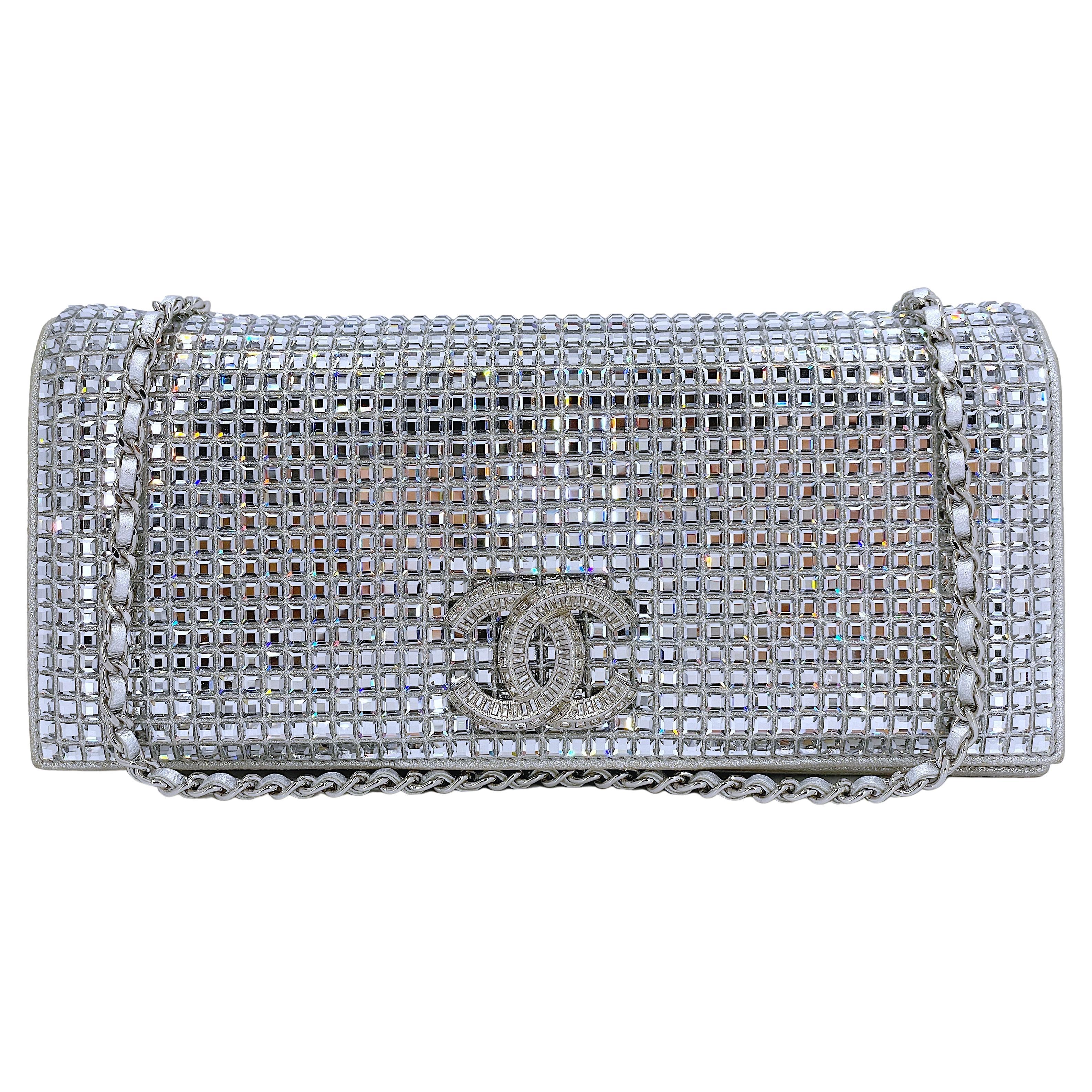 Limited Chanel 15C Paris-Dubai Strass Crystals EW Clutch Flap Bag 67125
