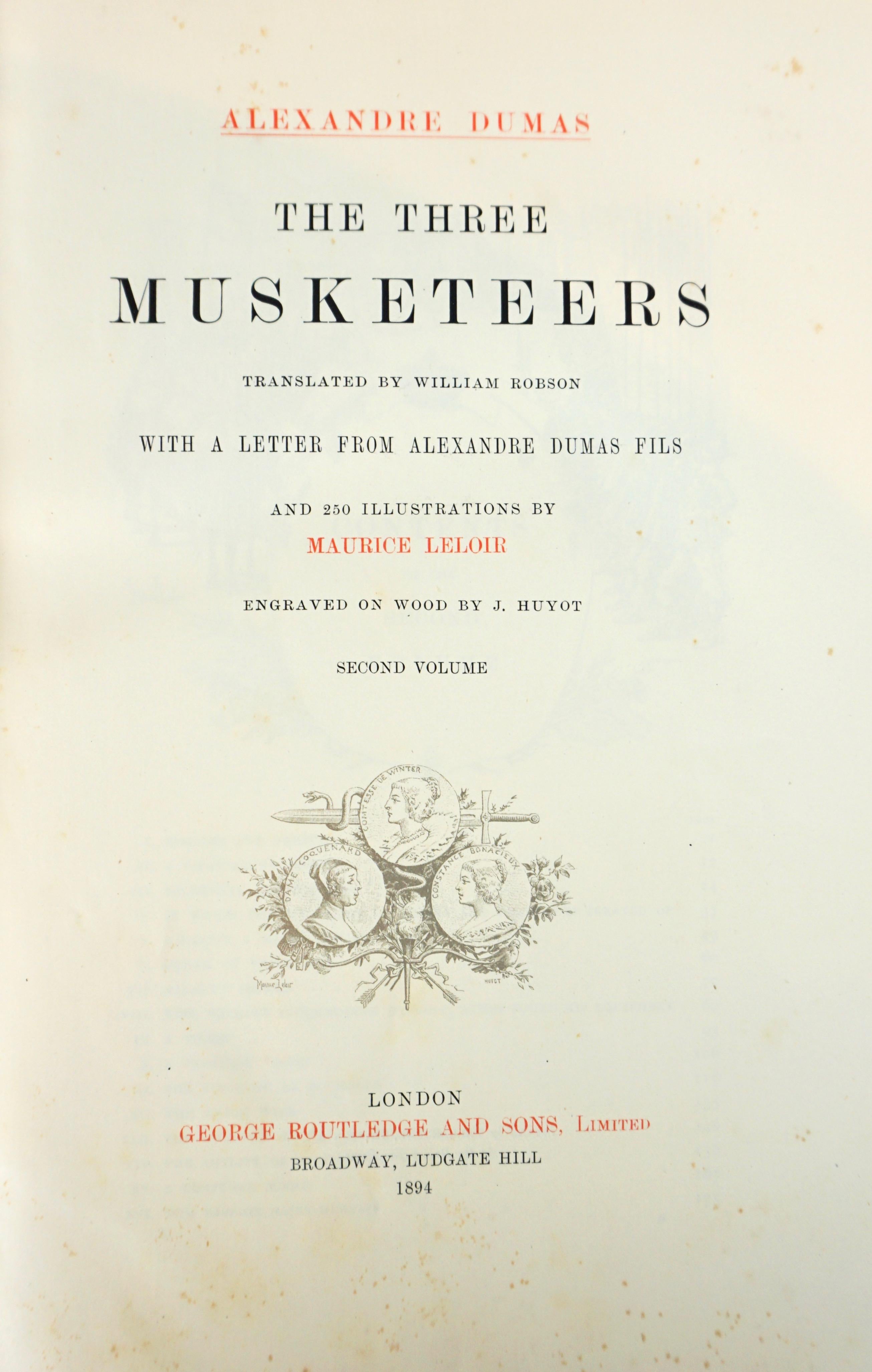 Limited Deluxe Edition of Dumas' Three Musketeers in 2 Leather Bound Volumes 11