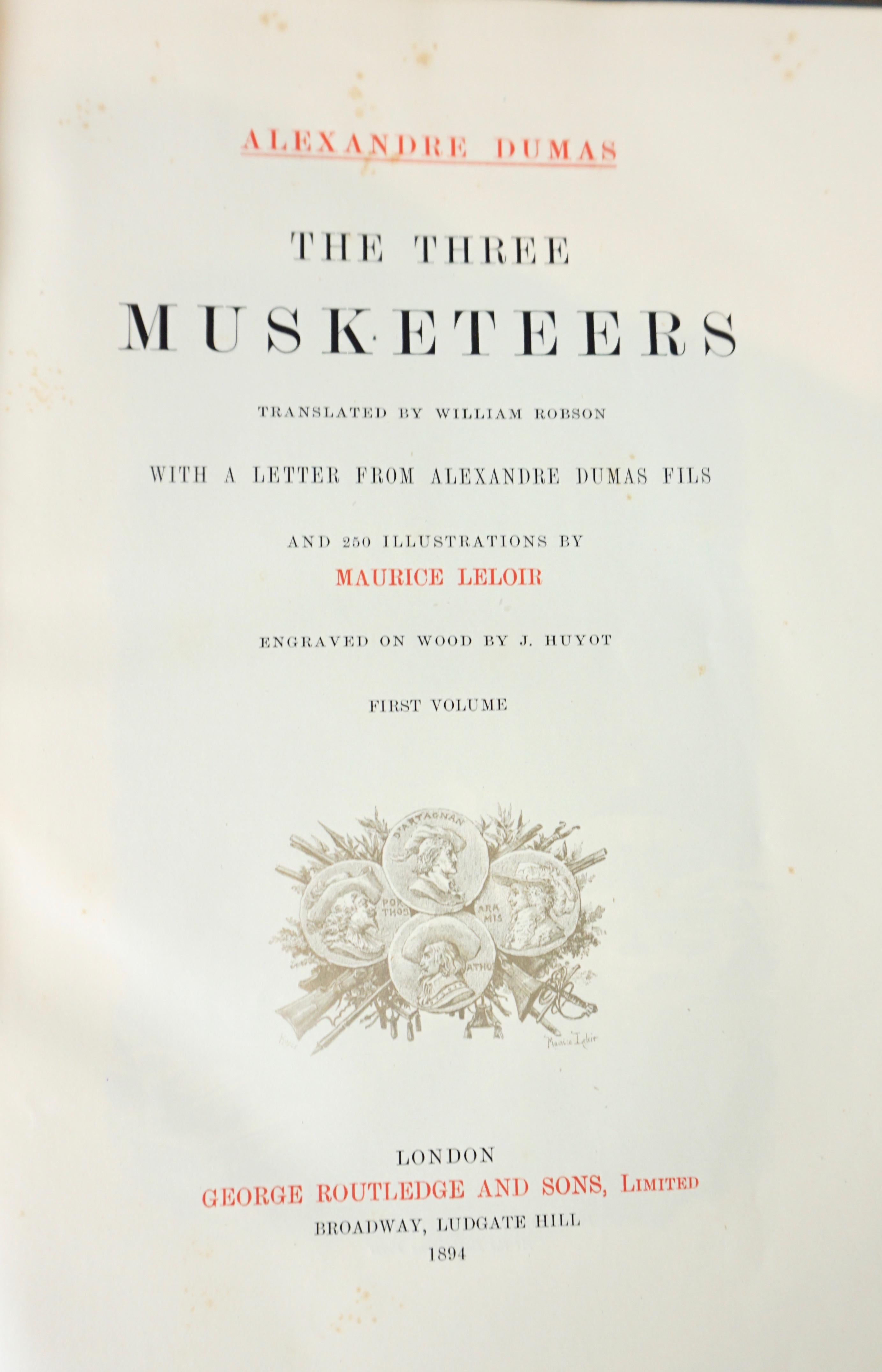 Limited Deluxe Edition of Dumas' Three Musketeers in 2 Leather Bound Volumes 12