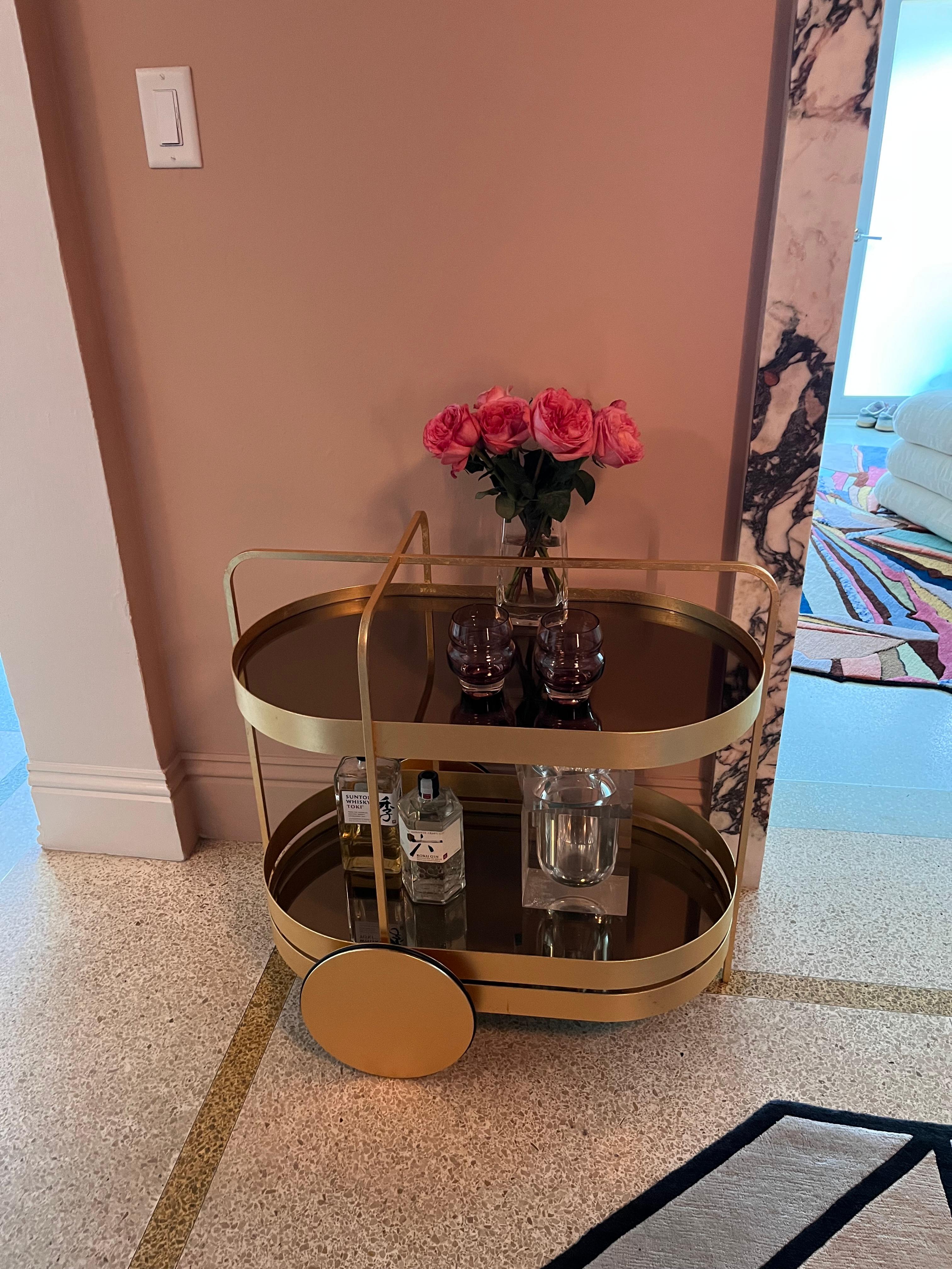 Limited Edition 1 of 50 Schonbuch Gold Grace Trolley by Sebastian Herkner For Sale 2