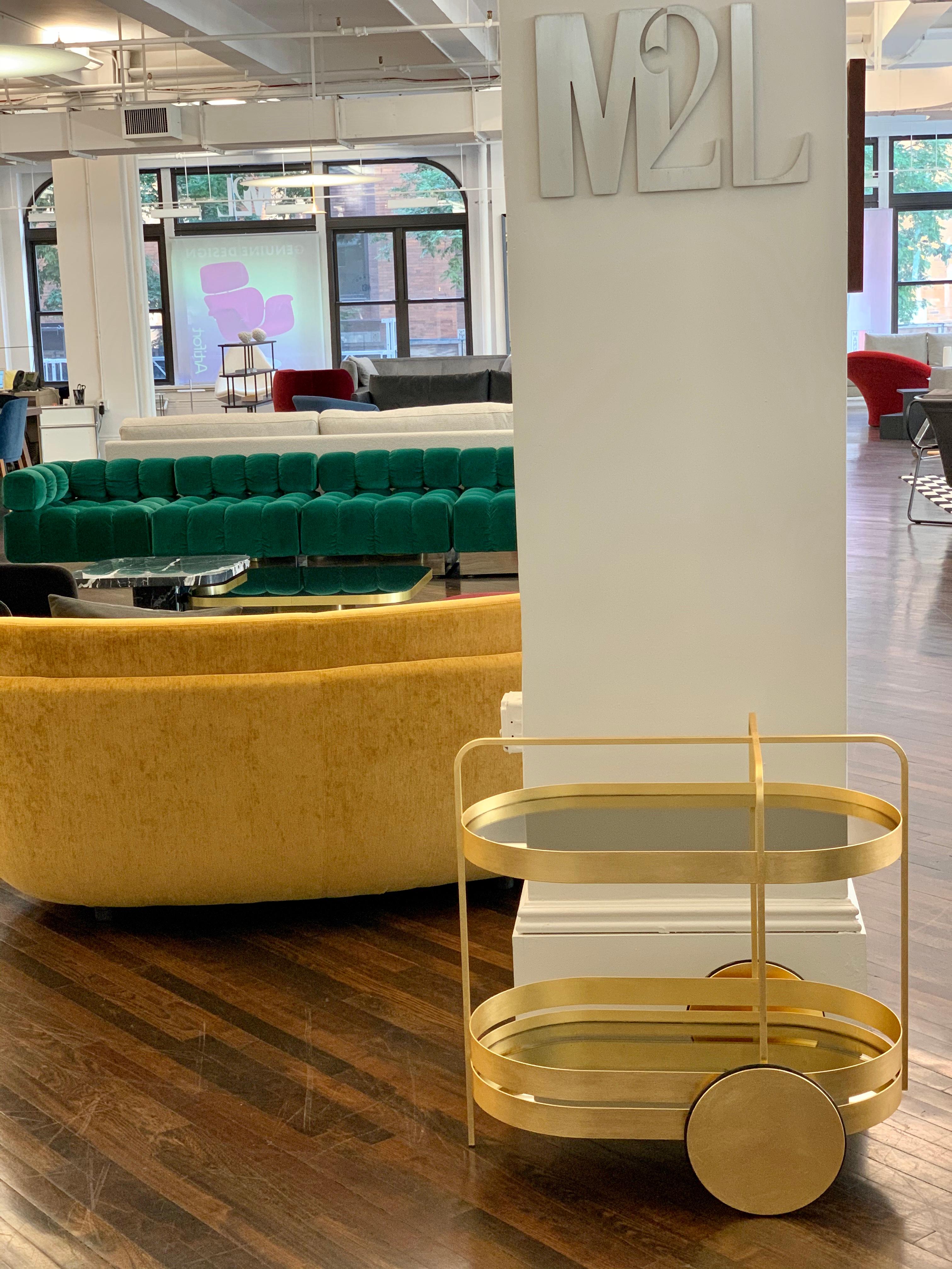 Modern Limited Edition 1 of 50 Schonbuch Gold Grace Trolley by Sebastian Herkner For Sale