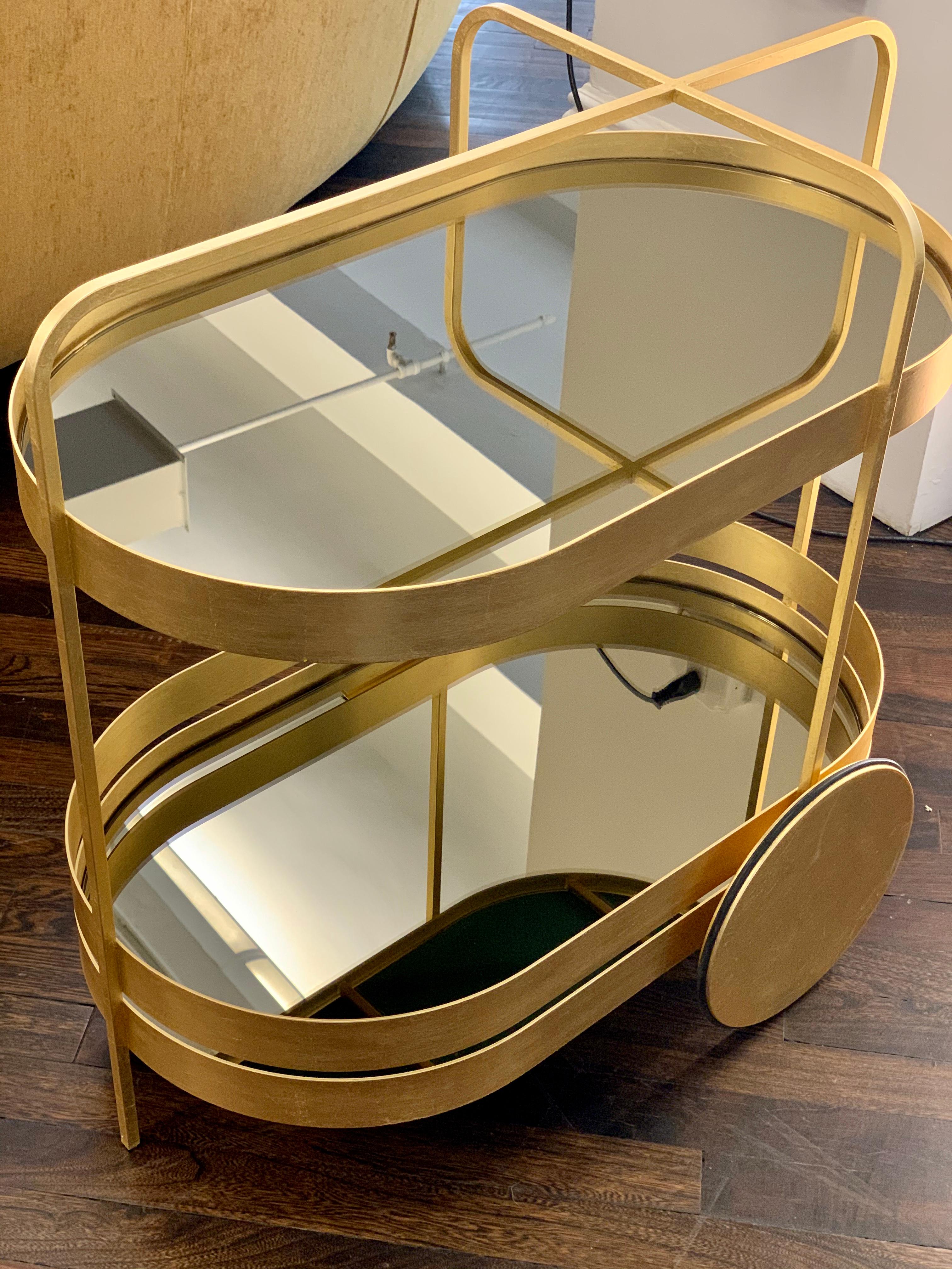 Contemporary Limited Edition 1 of 50 Schonbuch Gold Grace Trolley by Sebastian Herkner For Sale