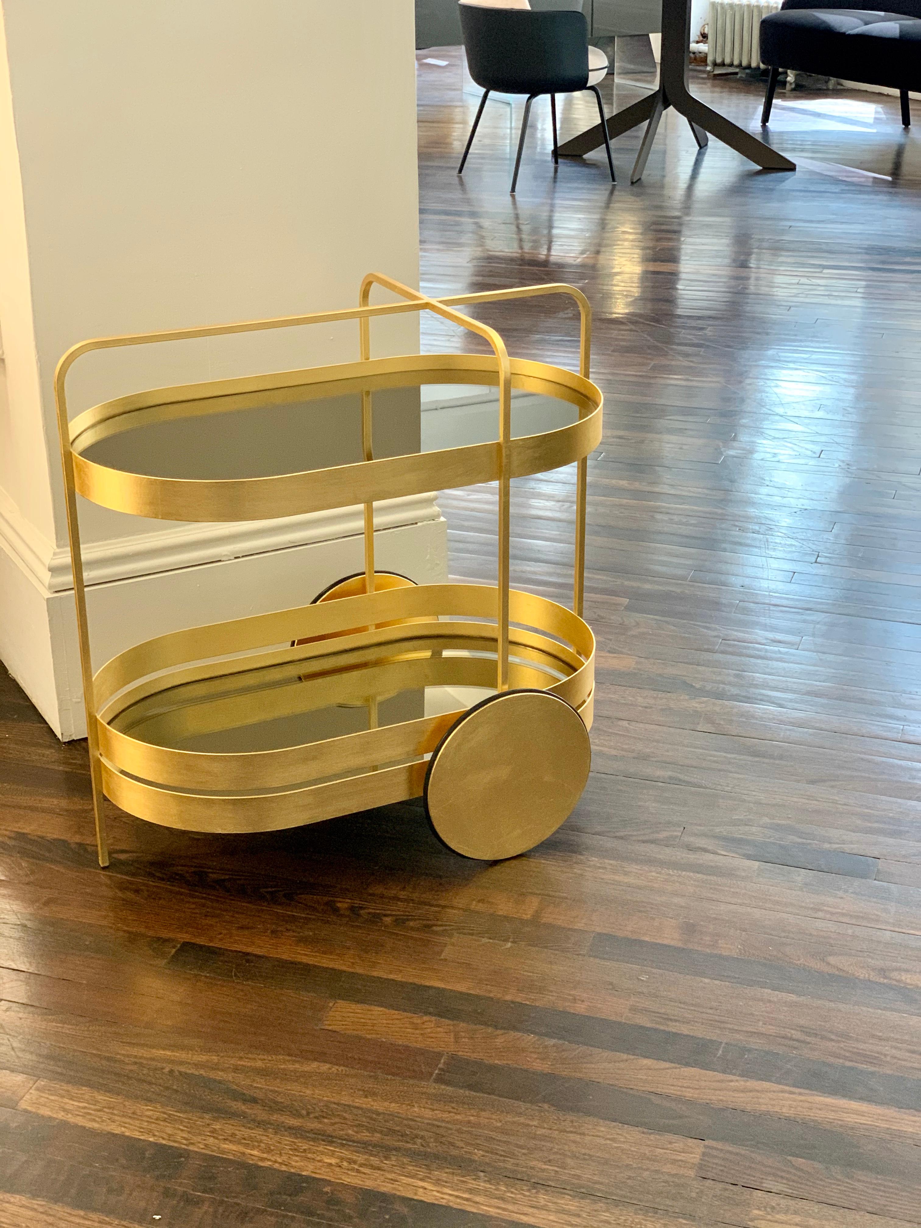 Glass Limited Edition 1 of 50 Schonbuch Gold Grace Trolley by Sebastian Herkner