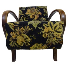 Limited Edition 1940
s Halabala Armchair in a Floral Chenille Fabric