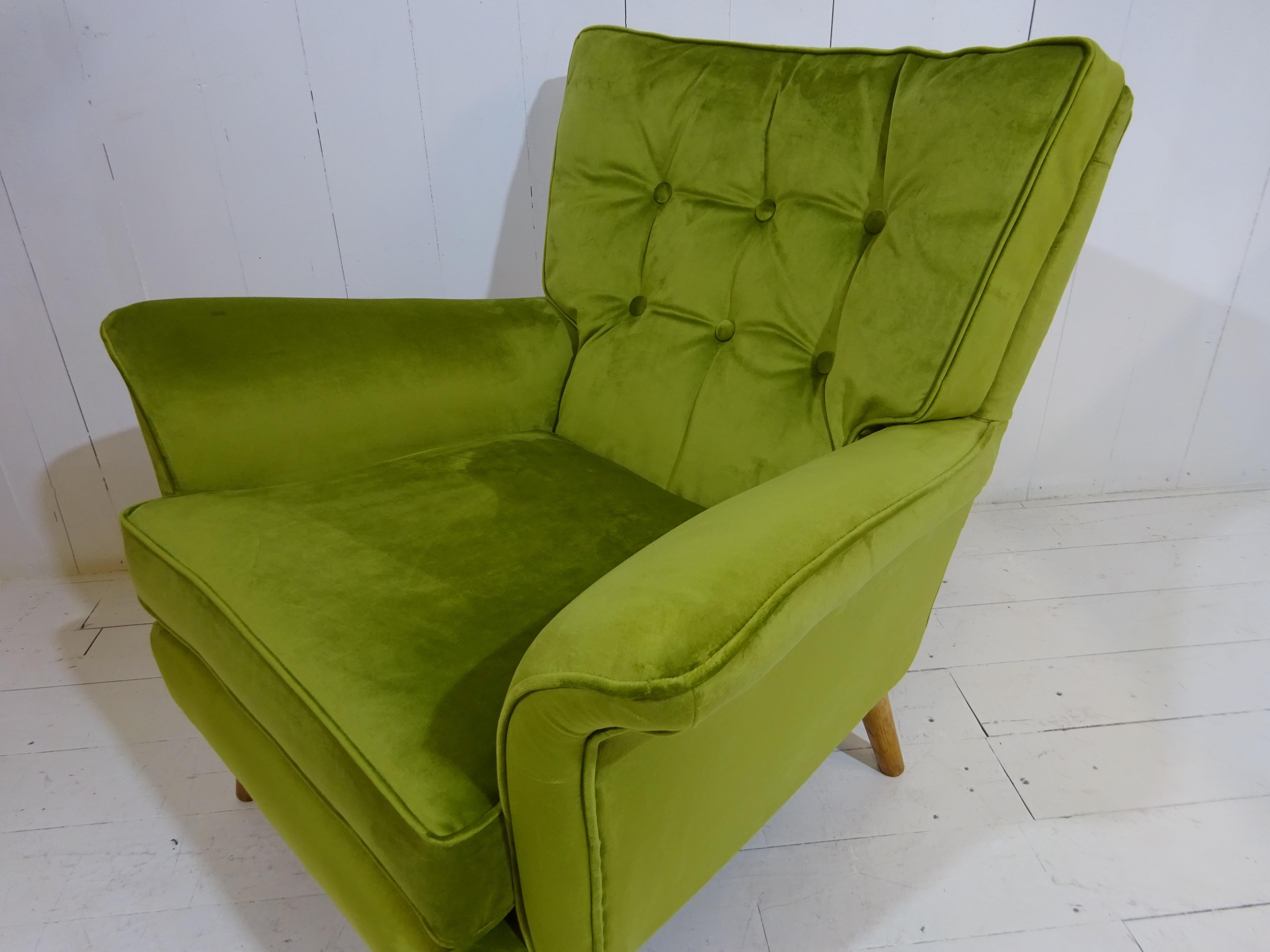 British Limited Edition 1950's Lounge Armchair by H Vaughan of London
