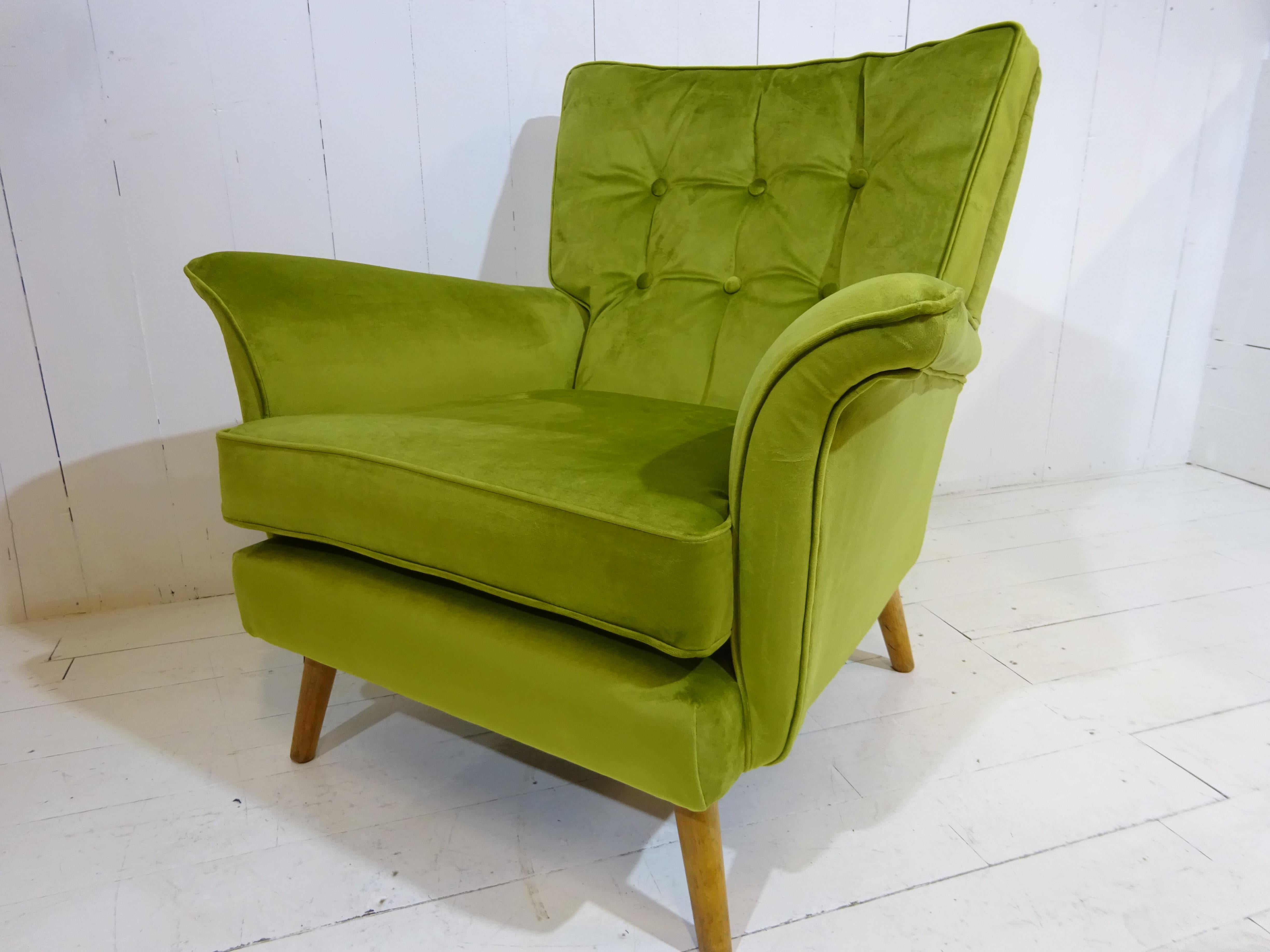Hand-Crafted Limited Edition 1950's Lounge Armchair by H Vaughan of London