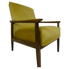 Limited Edition 1950's Lounge Chair in Gold Velvet