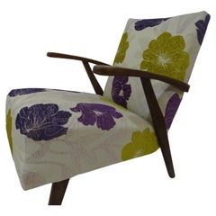 Limited Edition 1960's Lounge Chair in Designer Floral Fabric
