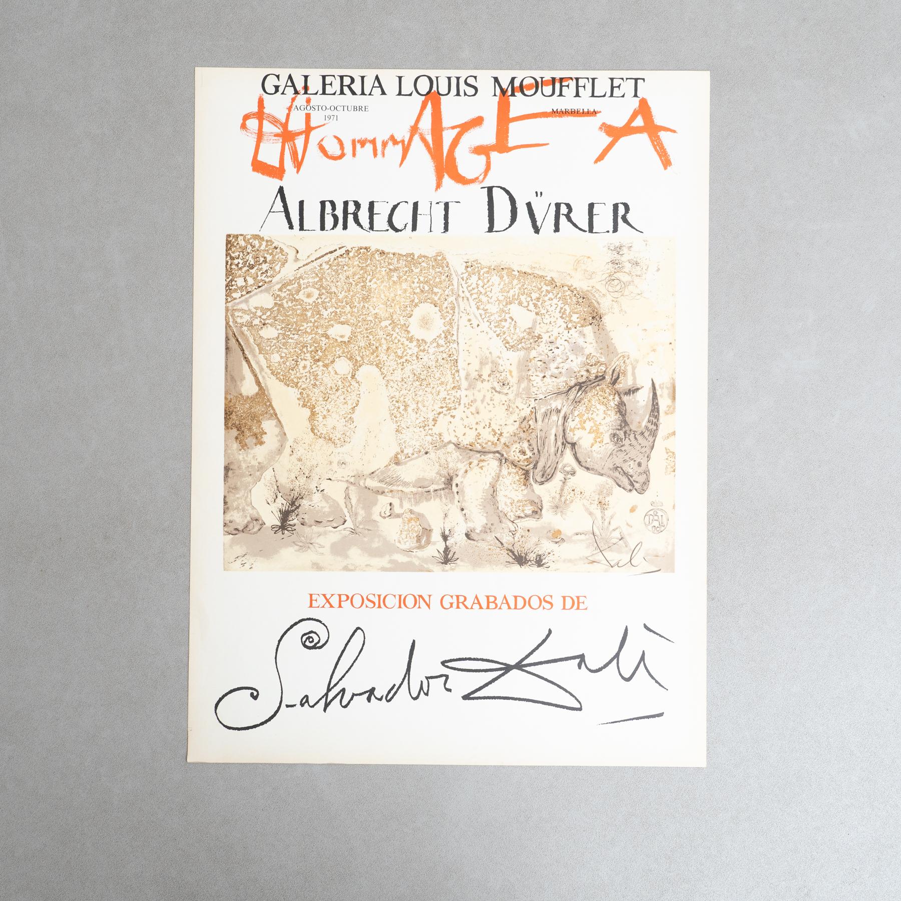 Original 1971 Exhibition Poster by Salvador Dalí – 