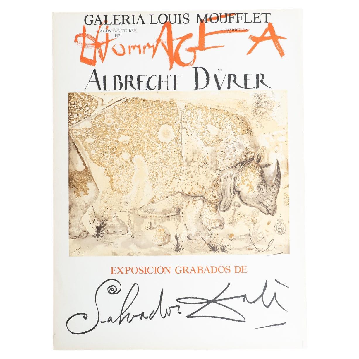Poster in edizione limitata del 1971 di Salvador Dalí - "Hommage à Albrecht Dürer