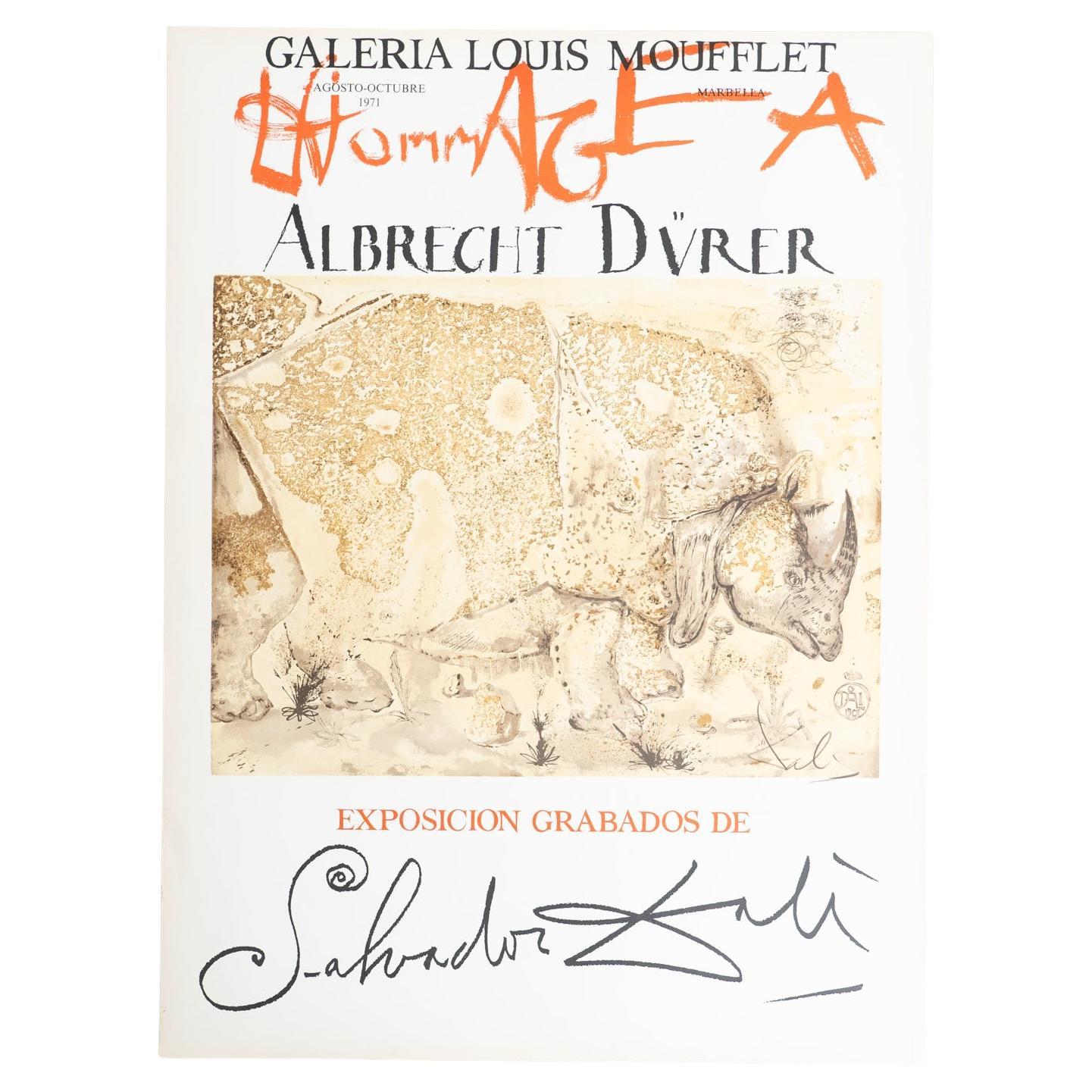 Poster in edizione limitata del 1971 di Salvador Dalí - "Hommage à Albrecht Dürer