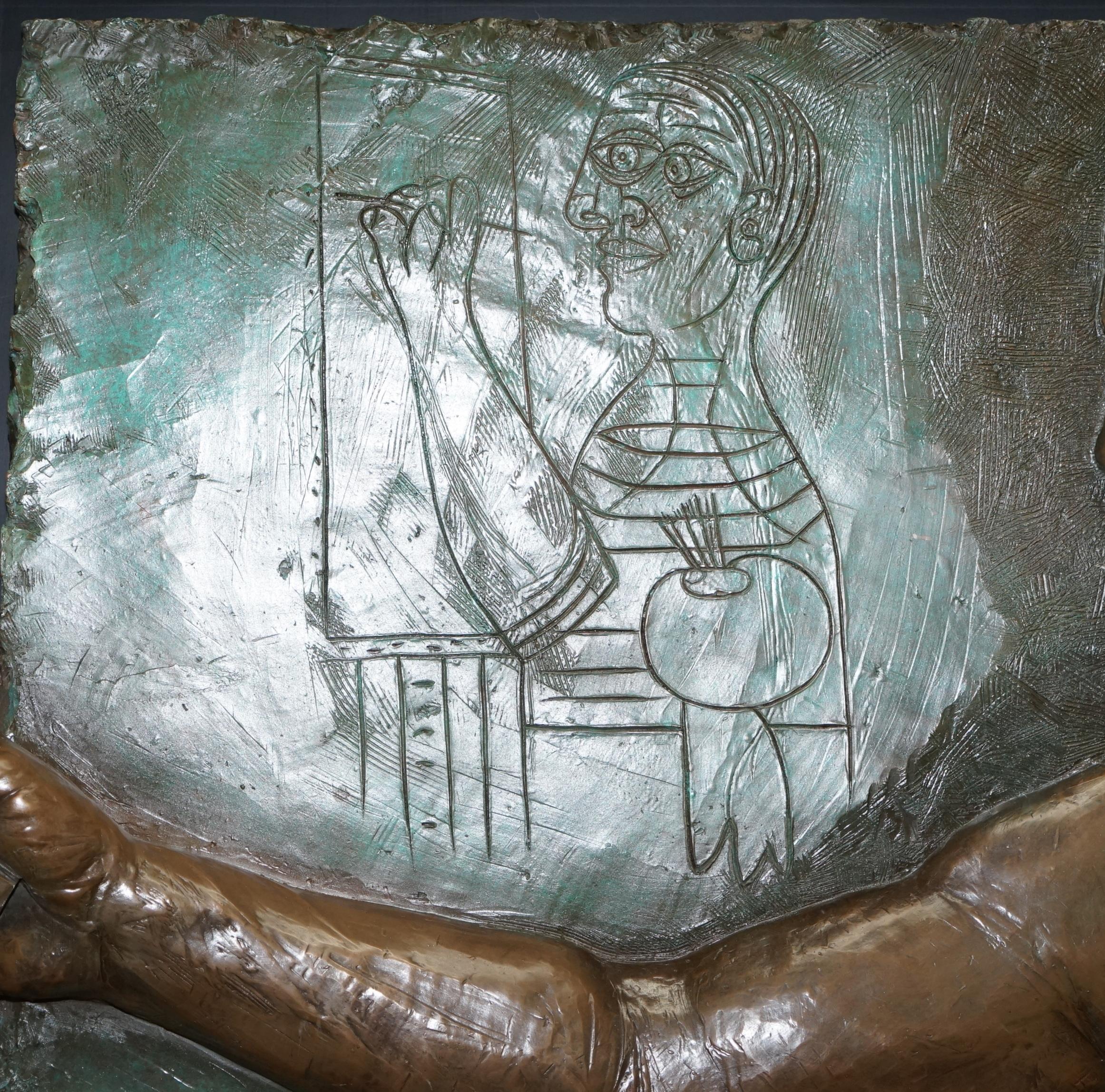 Édition limitée 3/65 hommage à Picasso grand tableau en bronze signé Bill Mack en vente 6