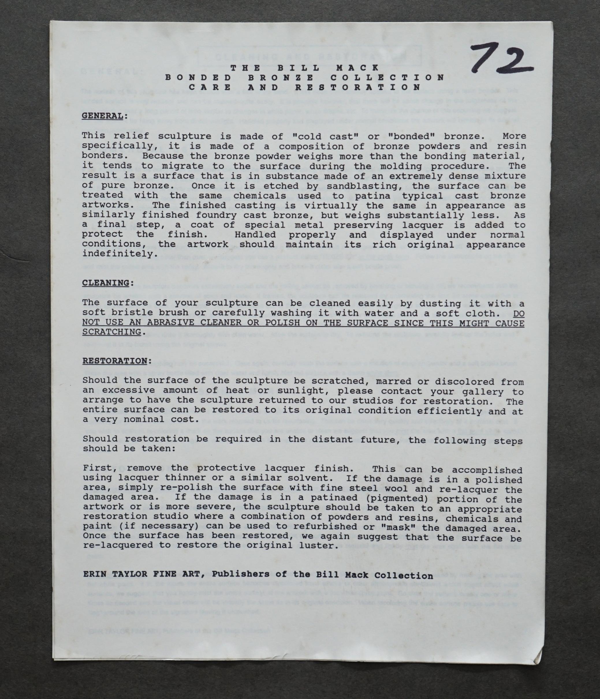 Limitierte Auflage 3/65 Bill Mack Signierte Hommage an Picasso Großes Bronzebild, signiert im Angebot 12
