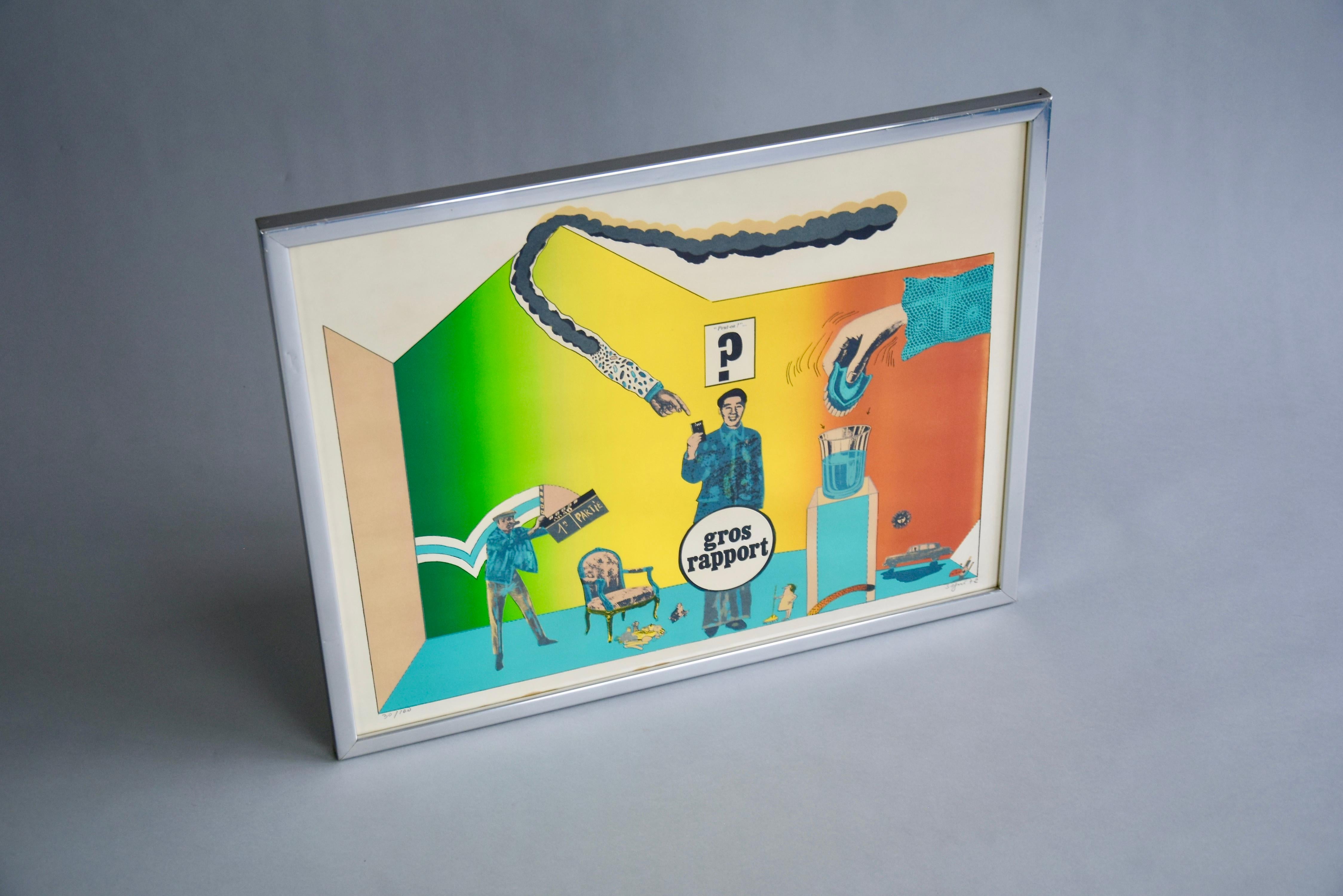 Edición limitada 30/100 Litografía de Antonio Seguí, 1971 en Bueno estado para la venta en Weesp, NL