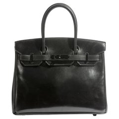 Édition limitée de 30 cm So Black and Barenia Leather de Jean Paul Gaultier Birkin