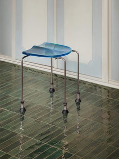 Sgabello basso "543 Broadway" in edizione limitata, disegnato da Gaetano Pesce per Meritalia, in resina