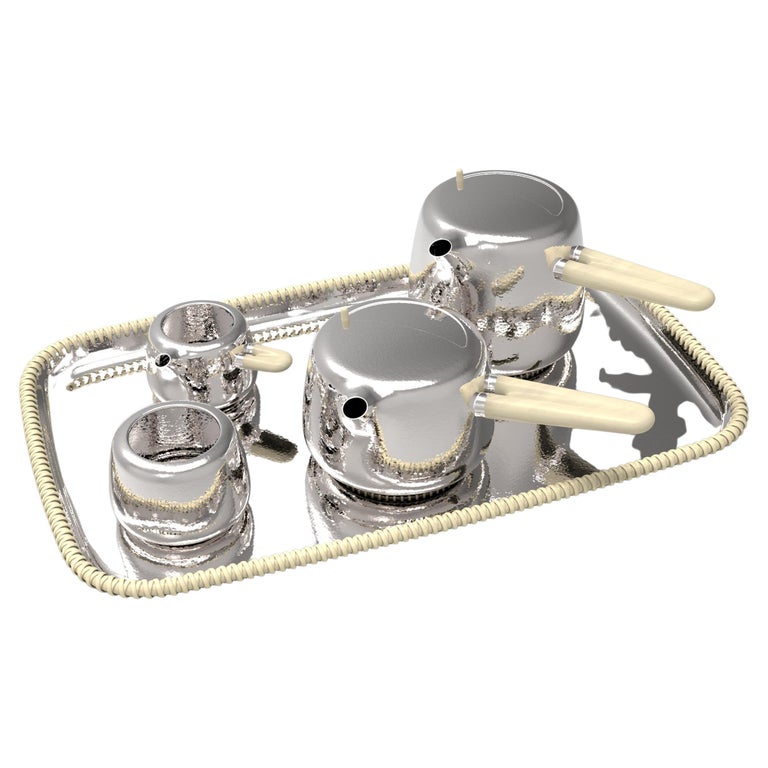Marc Newson for Georg Jensen Sterling-Silver Tea Set 1500, 2014, offered by Greg Pepin Silver