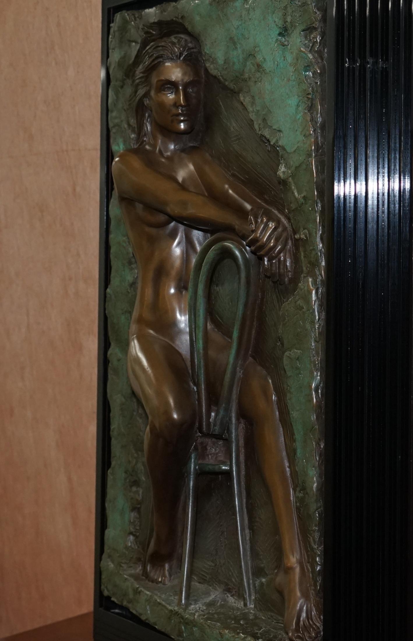 Hand-Crafted Limited Edition 78/95 Bill Mack Signed Bronze Statue Picture Titled Solitude For Sale
