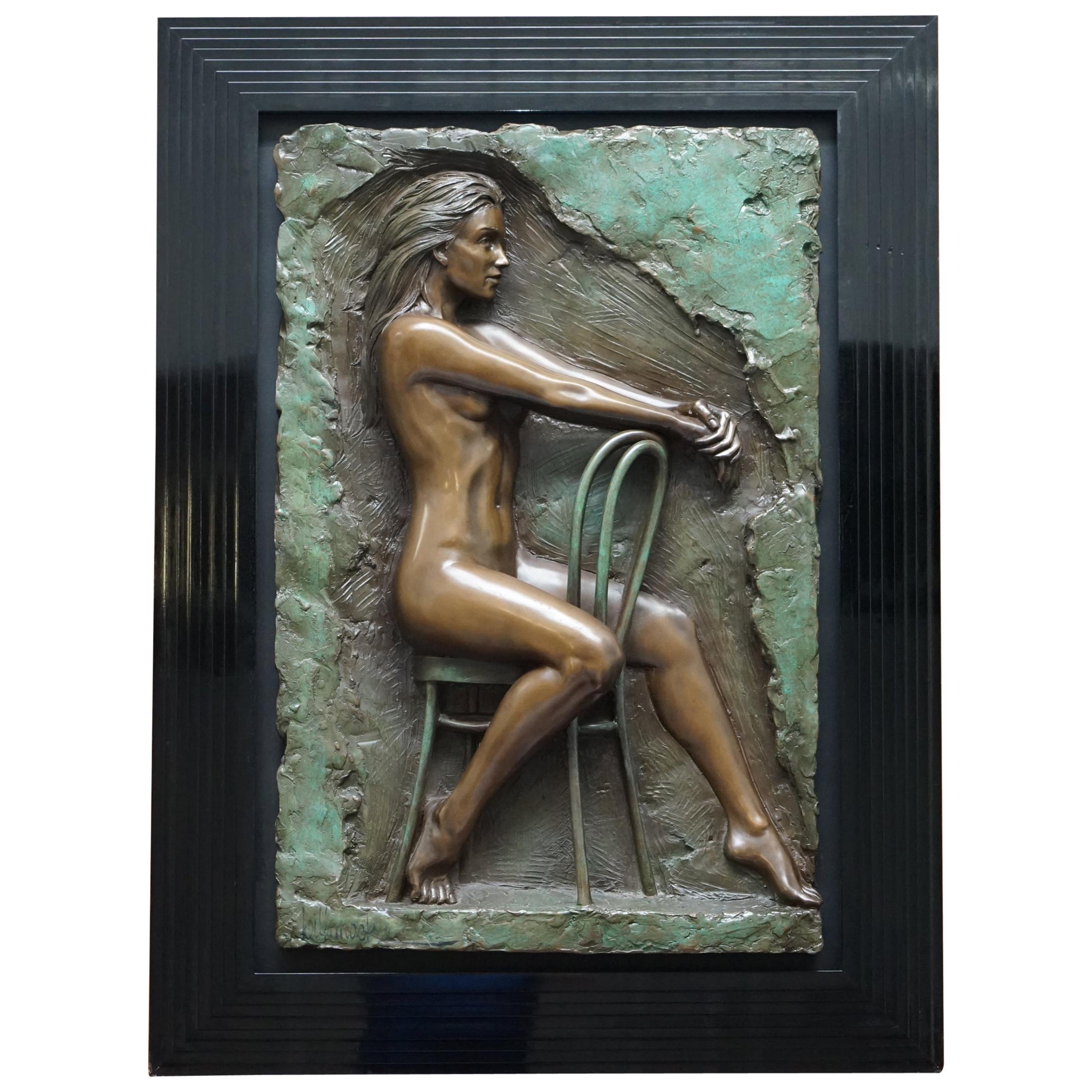 Limitierte Auflage 78/95 Bill Mack signierte Bronzestatue-Bilder-Gemälde mit dem Titel Solitude
