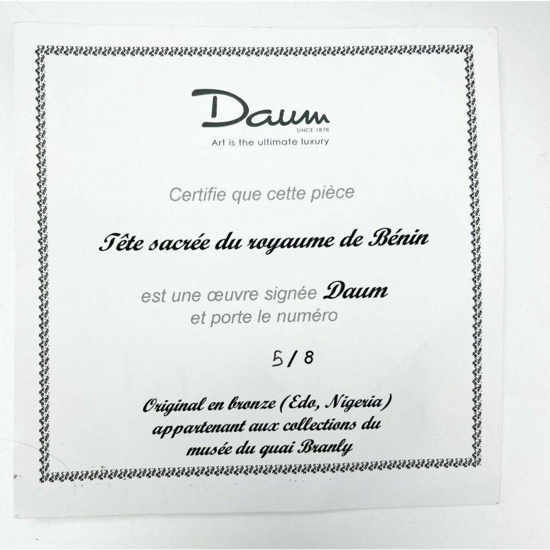 Limited Edition/8 Daum Pâte de Verre Tête Sacrée du Royaume du Bénin Sculpture 4