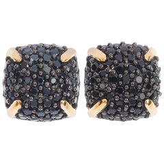 Limited Edition 9 Carat Yellow Gold Spinel Cluster Earrings Limited Edition 9 Carat Yellow Gold Spinel Cluster Earrings