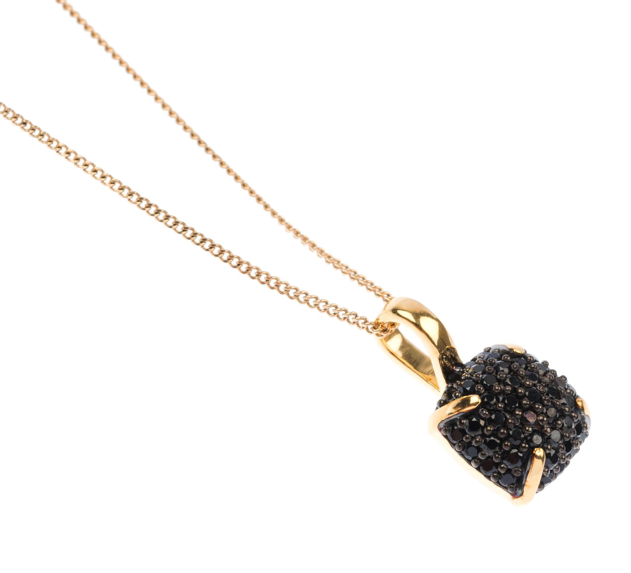 Modern Limited Edition 9 Carat Yellow Gold Spinel Cluster Pendant For Sale