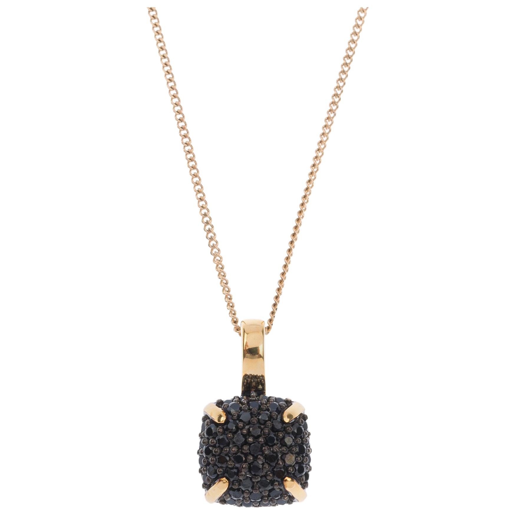 Limited Edition 9 Carat Yellow Gold Spinel Cluster Pendant For Sale