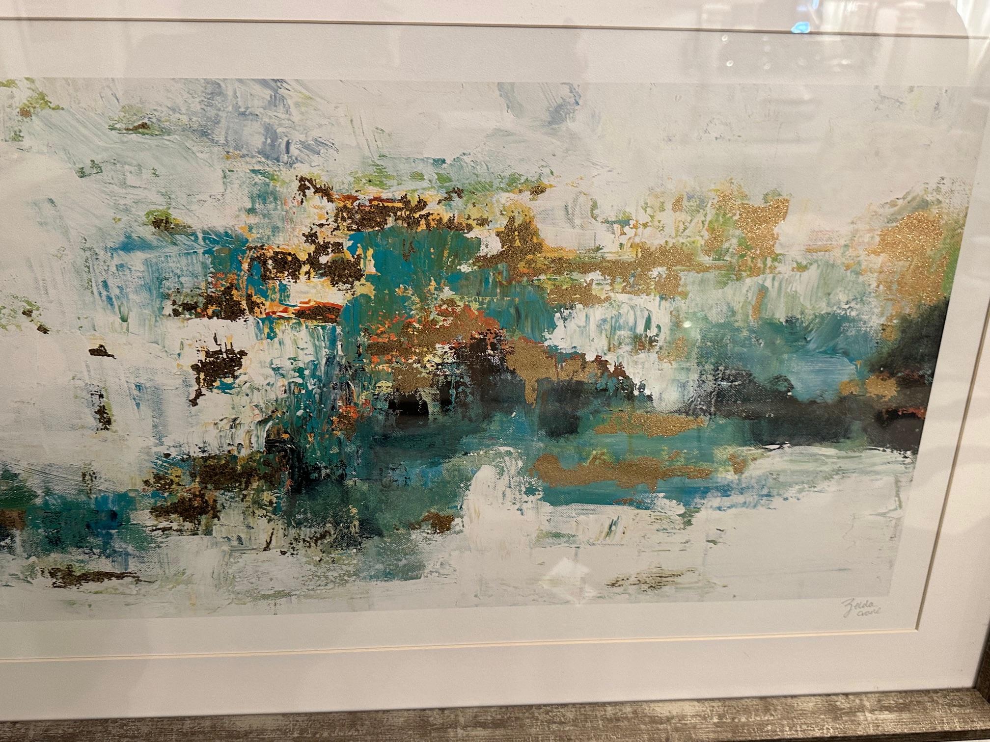 Limited Edition Abstract Painting Signed and Numbered by Zelda Crane  In Good Condition For Sale In Hopewell, NJ