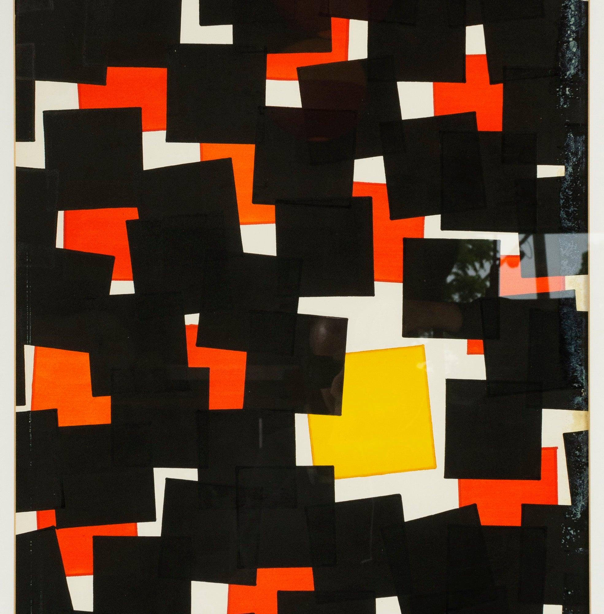 Abstrakter Druck 76 in limitierter Auflage von Angelo Testa, 1974 (amerikanisch) im Angebot