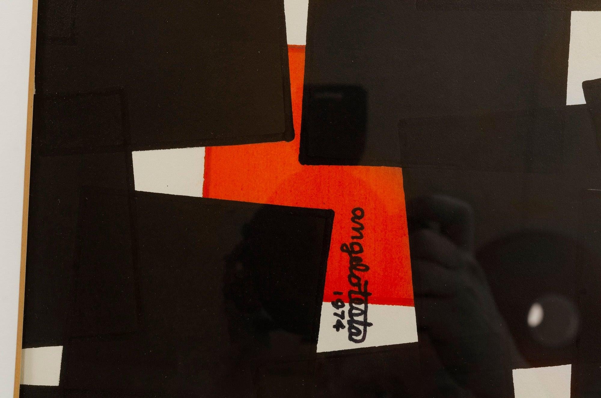 Abstrakter Druck 76 in limitierter Auflage von Angelo Testa, 1974 im Zustand „Relativ gut“ im Angebot in Sagaponack, NY