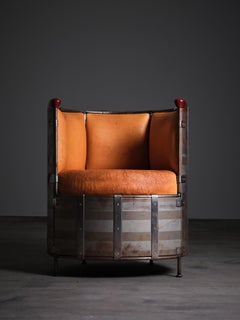 Limited edition 'Älgskinnsfåtöljen' by Mats Theselius for Källemo, 1991