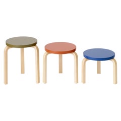 Limited Edition Alvar Aalto Stool 60 Nesting Set by Artek + Heath