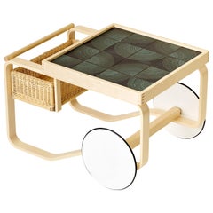 Limited Edition Alvar Aalto Tea Trolley 900 in Maze by Artek and Heath