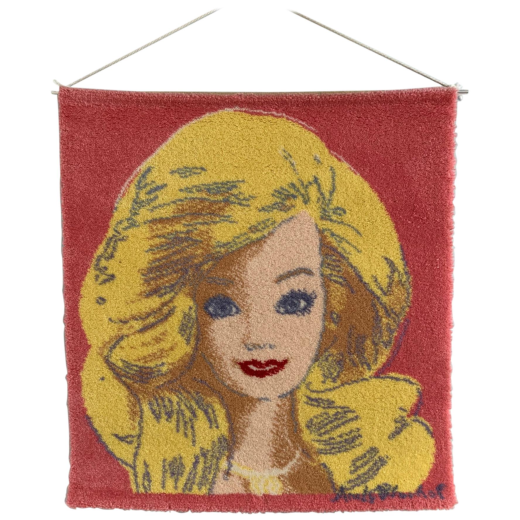 Limited Edition Andy Warhol Barbie Wool Wallhanging by Ege of Denmark For Sale