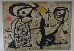 Limited Edition Aquatint Etching by Joan Miro, Engraving #44, Gaudi Series