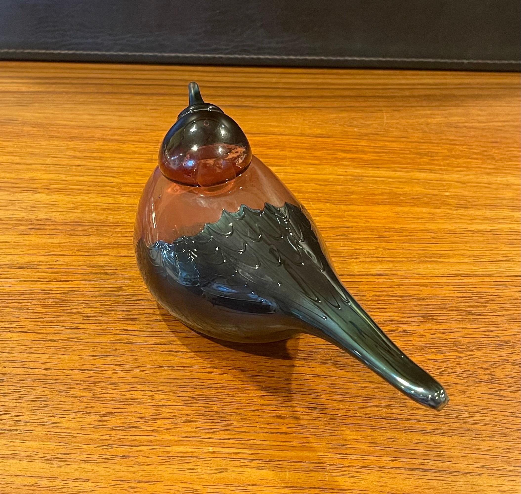 Limited Edition Art Glass Bird Sculpture By Oiva Toikka For Iittala Of 