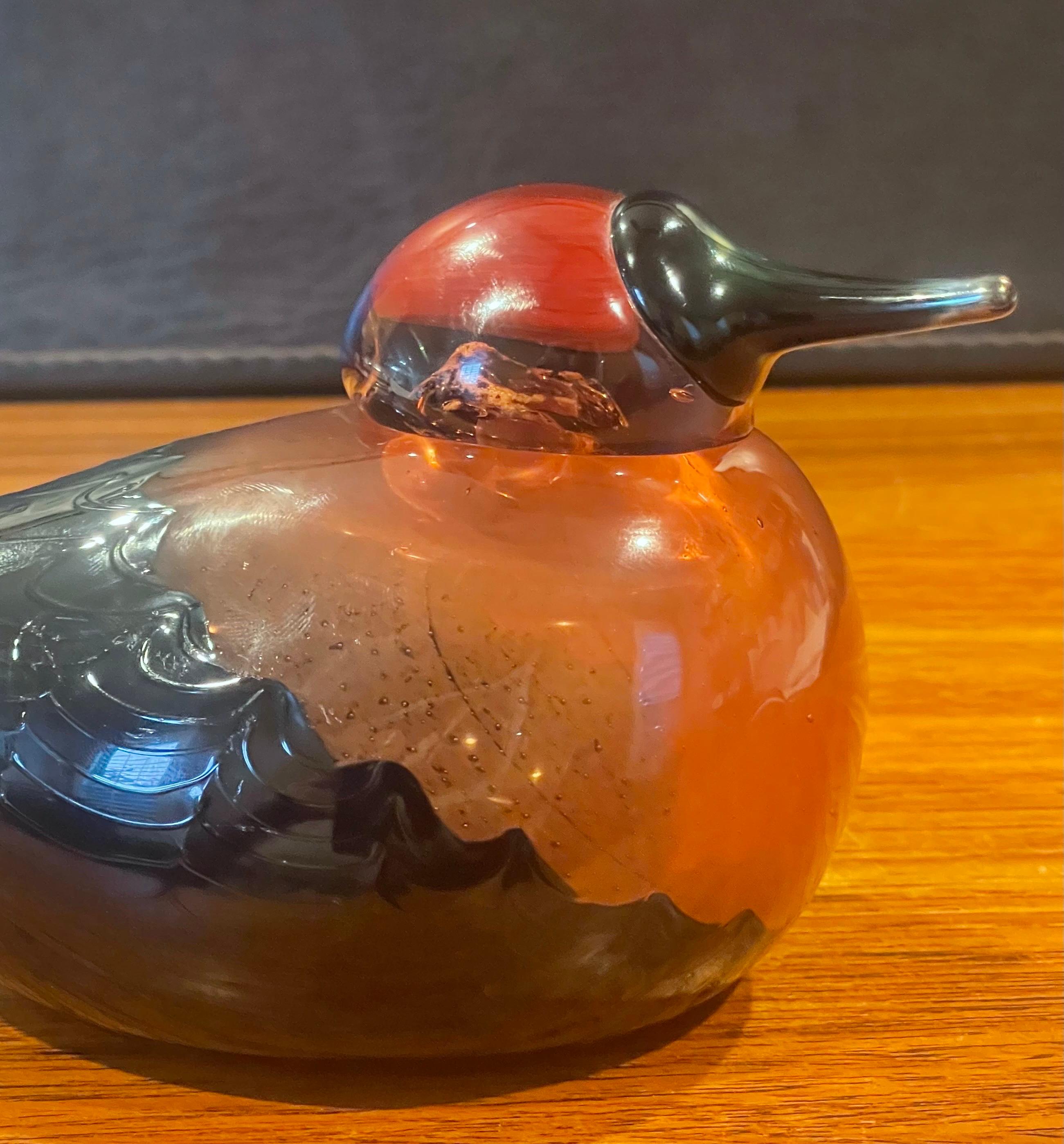 20th Century Limited Edition Art Glass Bird Sculpture by Oiva Toikka for Iittala of Finland For Sale