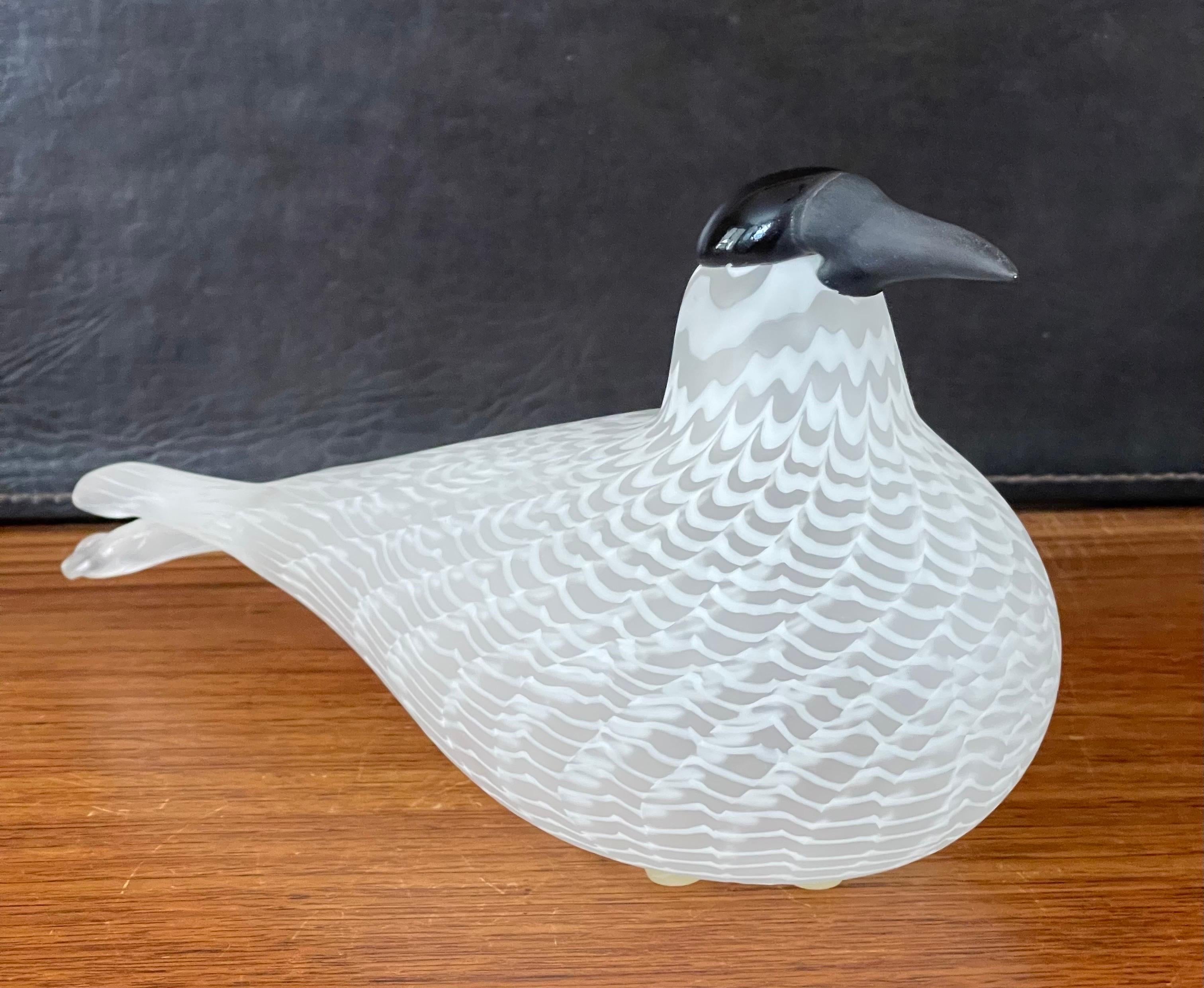 Limited Edition Art Glass Bird Sculpture by Oiva Toikka / Nuutajarvi of Finland 2